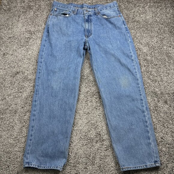 Levi's Other - Levis 550 Jeans Mens 36x30 Red BLANK RED TAB Made In Egypt Relaxed Fit